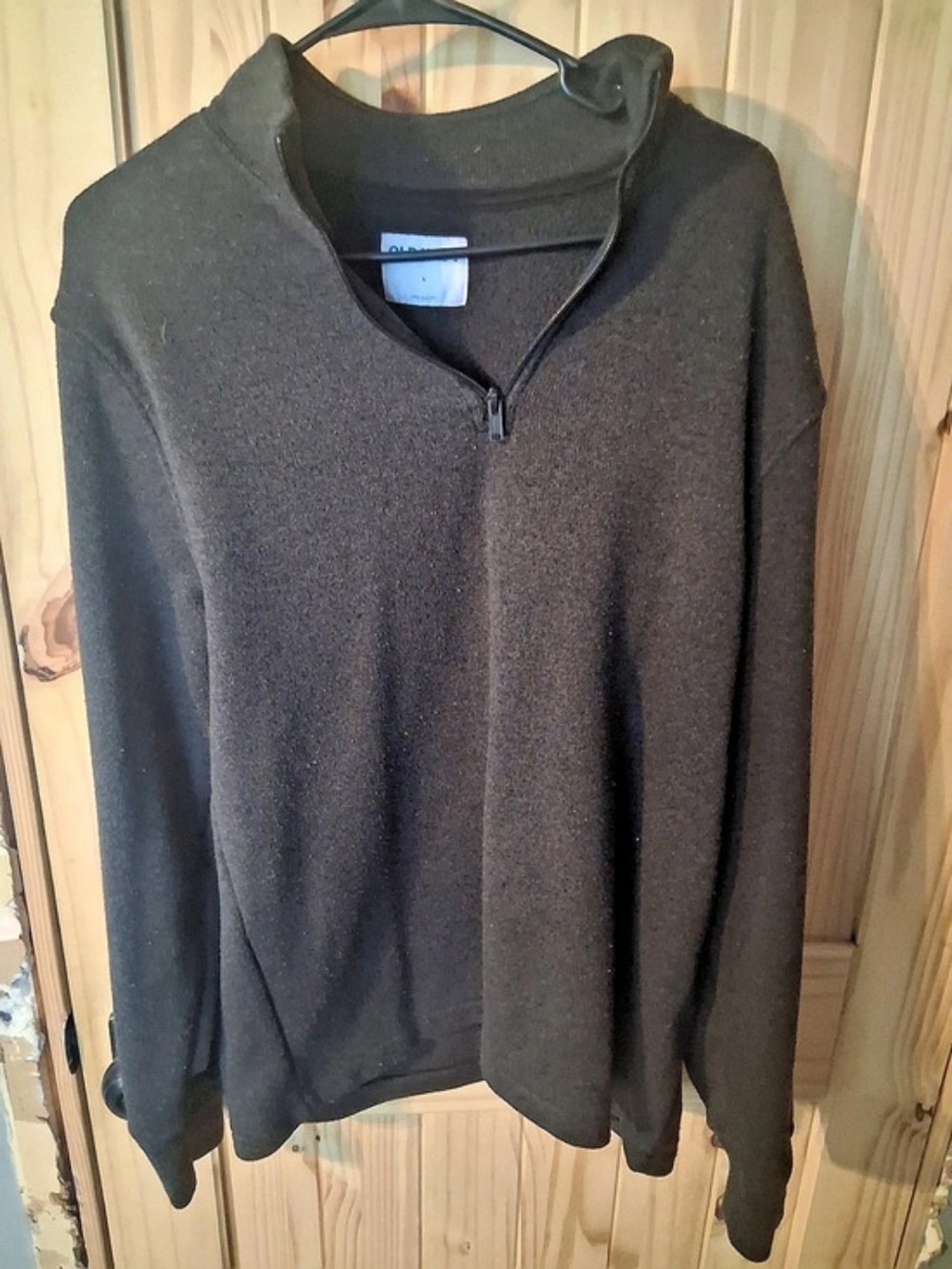Old Navy Men's Black Quarter-Zip Pullover Size Large
